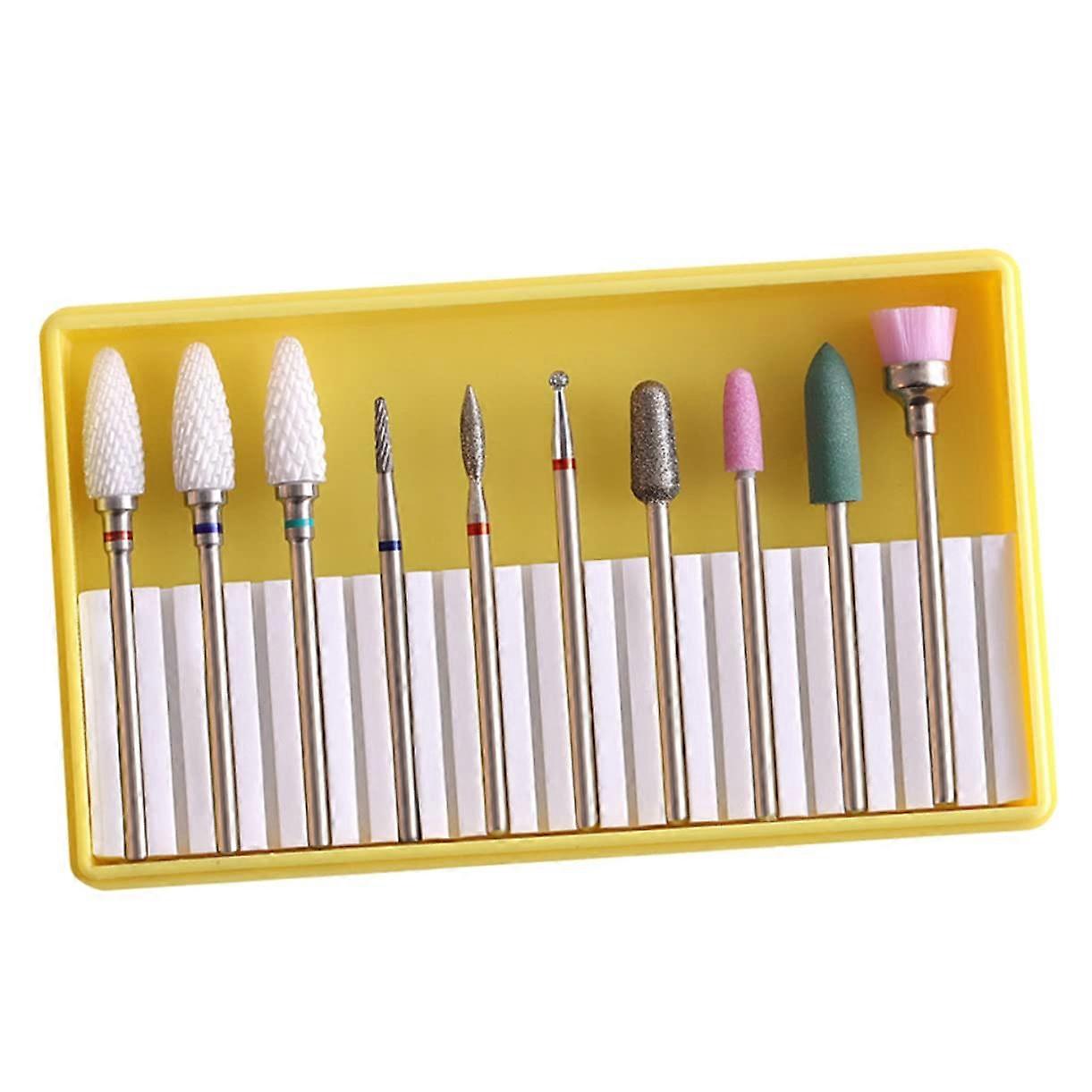 Professional Ceramic Nail Drill Bits Kit for Acrylic and Gel Nails with Fast Precision Grinding