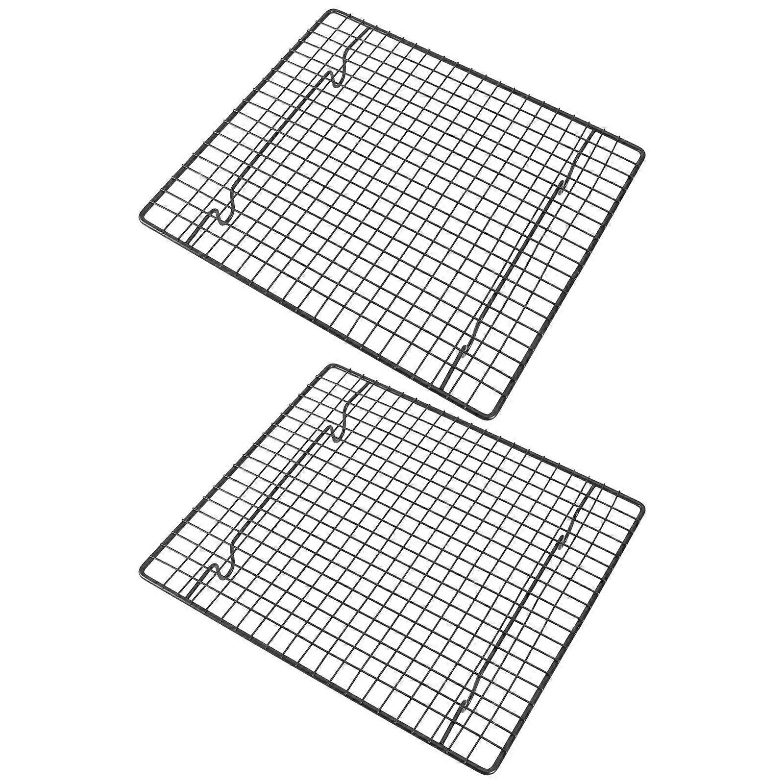 Silver Cake Cooling Rack for Baking Use 2Pcs Stainless Steel Kitchen Tool