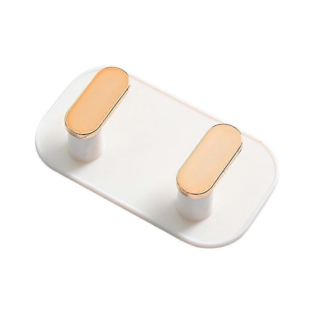 Wall Mounted Self Adhesive Hooks for Bathroom Kitchen Door Hat Scarf Jacket Organizer White