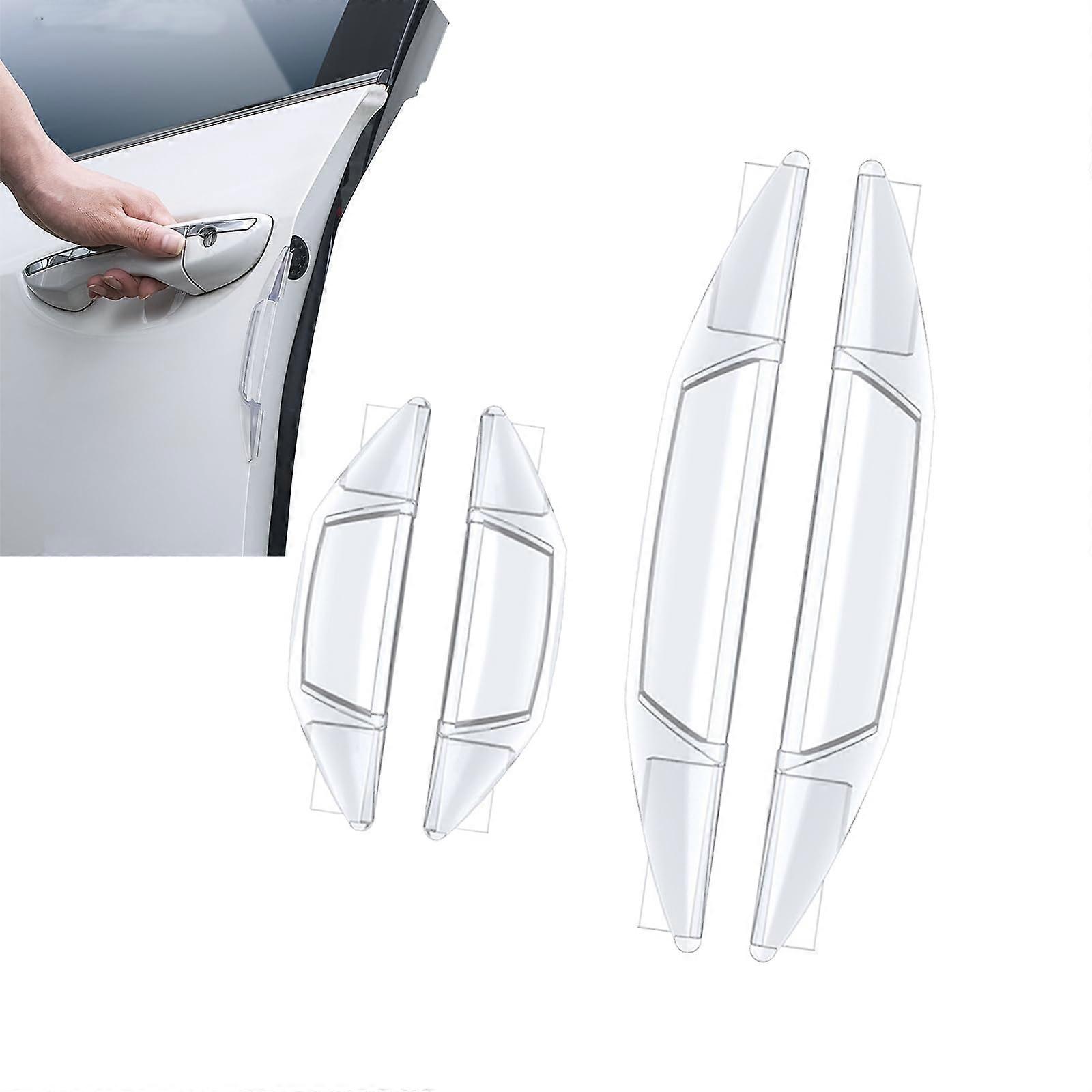 4 PCS Transparent Car Door Edge Guard Protector Strips, Scratch Resistant Waterproof Universal Fit