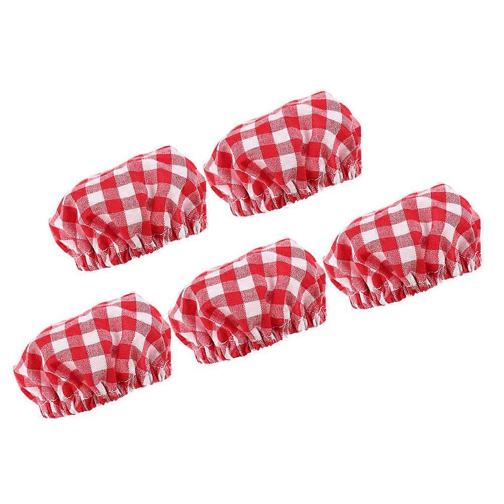 Red Jar Covers for Bread Fermentation 5Pcs Polyester Cotton Material