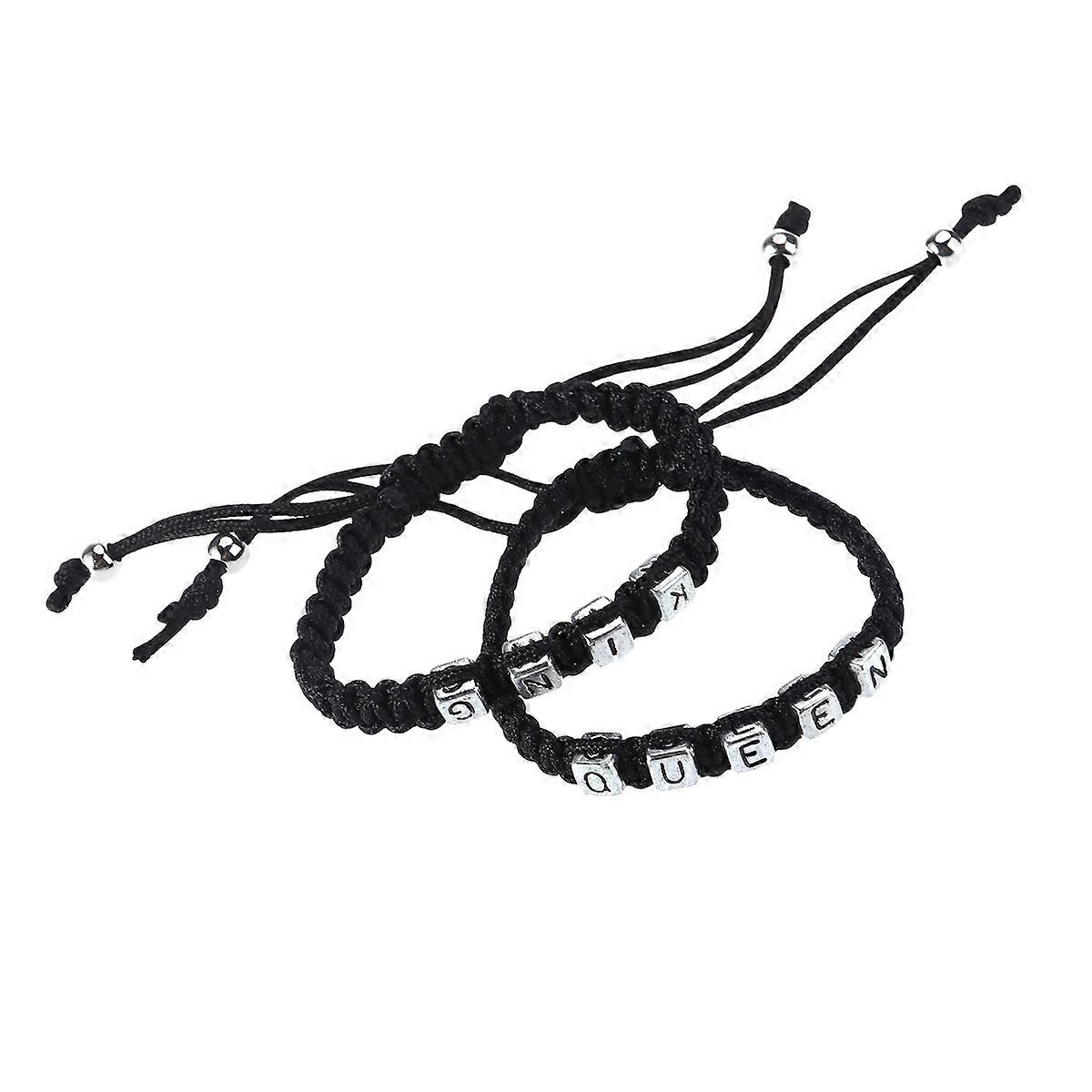 Couples Bracelets King and Queen Set for Hand Decoration Black