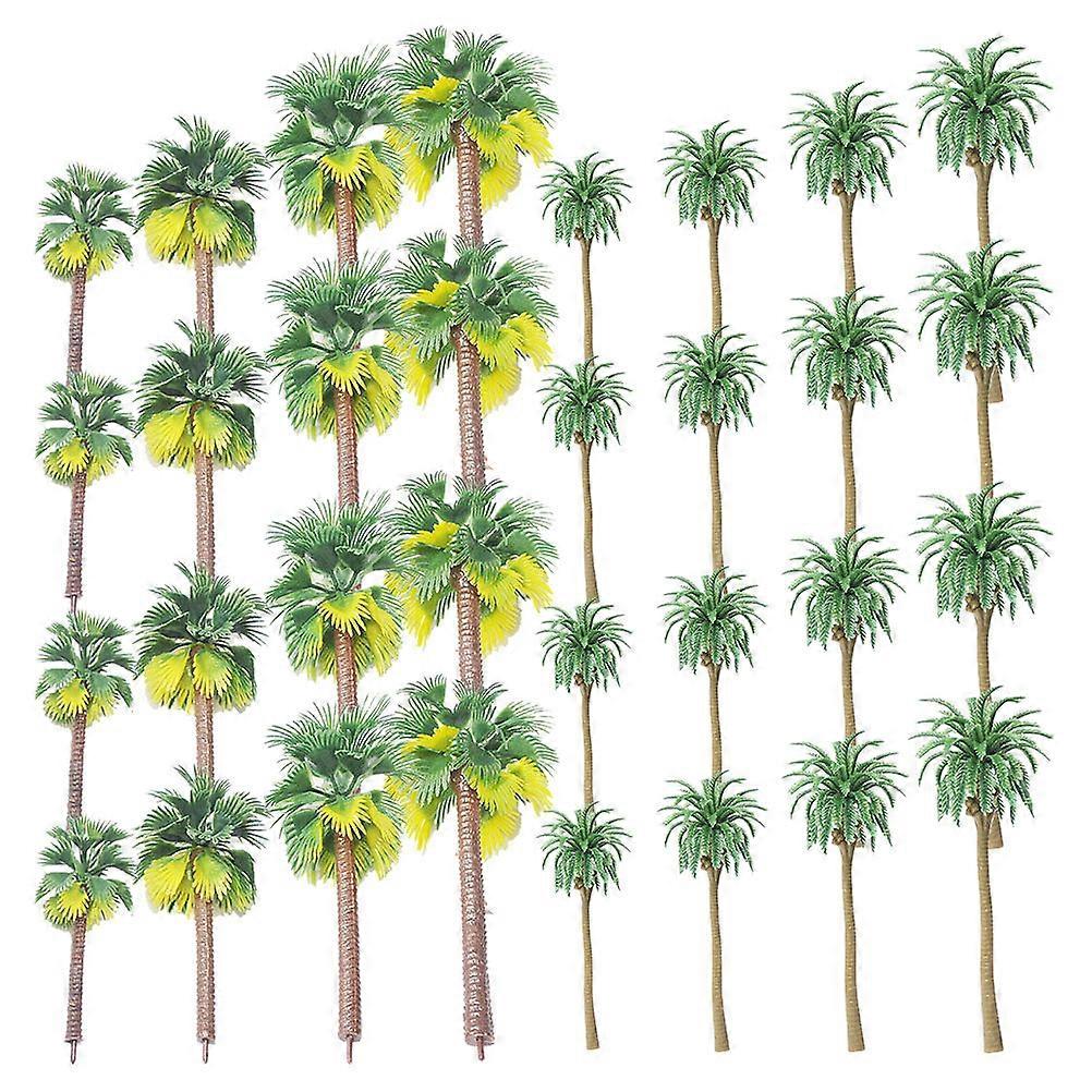 Plastic Palm Trees Model for Sand Table Use 36Pcs Tropical Palm Series