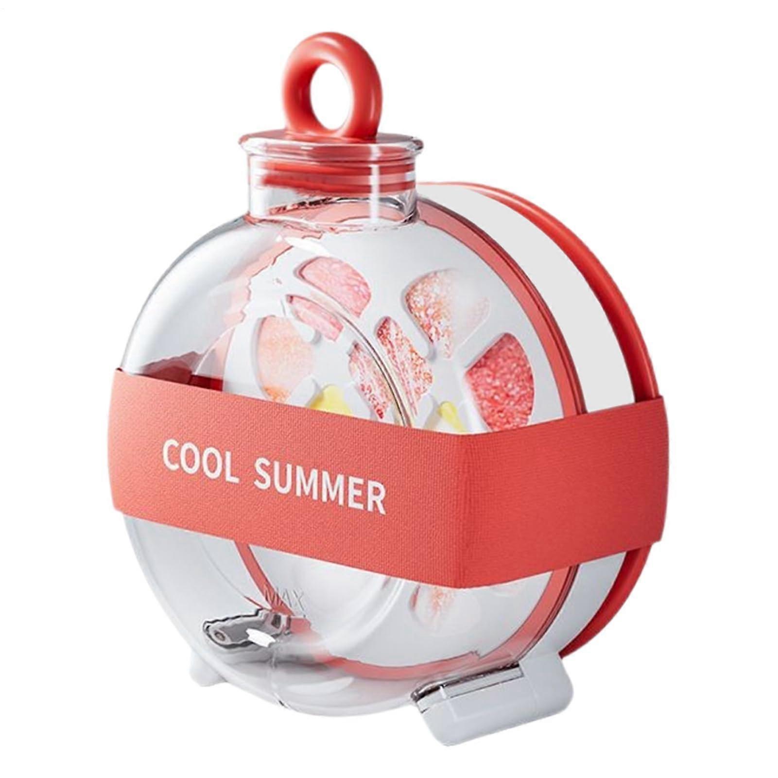 Ice Maker Bottle with Instant Ice Release, Reusable Silicone Freezer Cup for Chilled Drinks Red