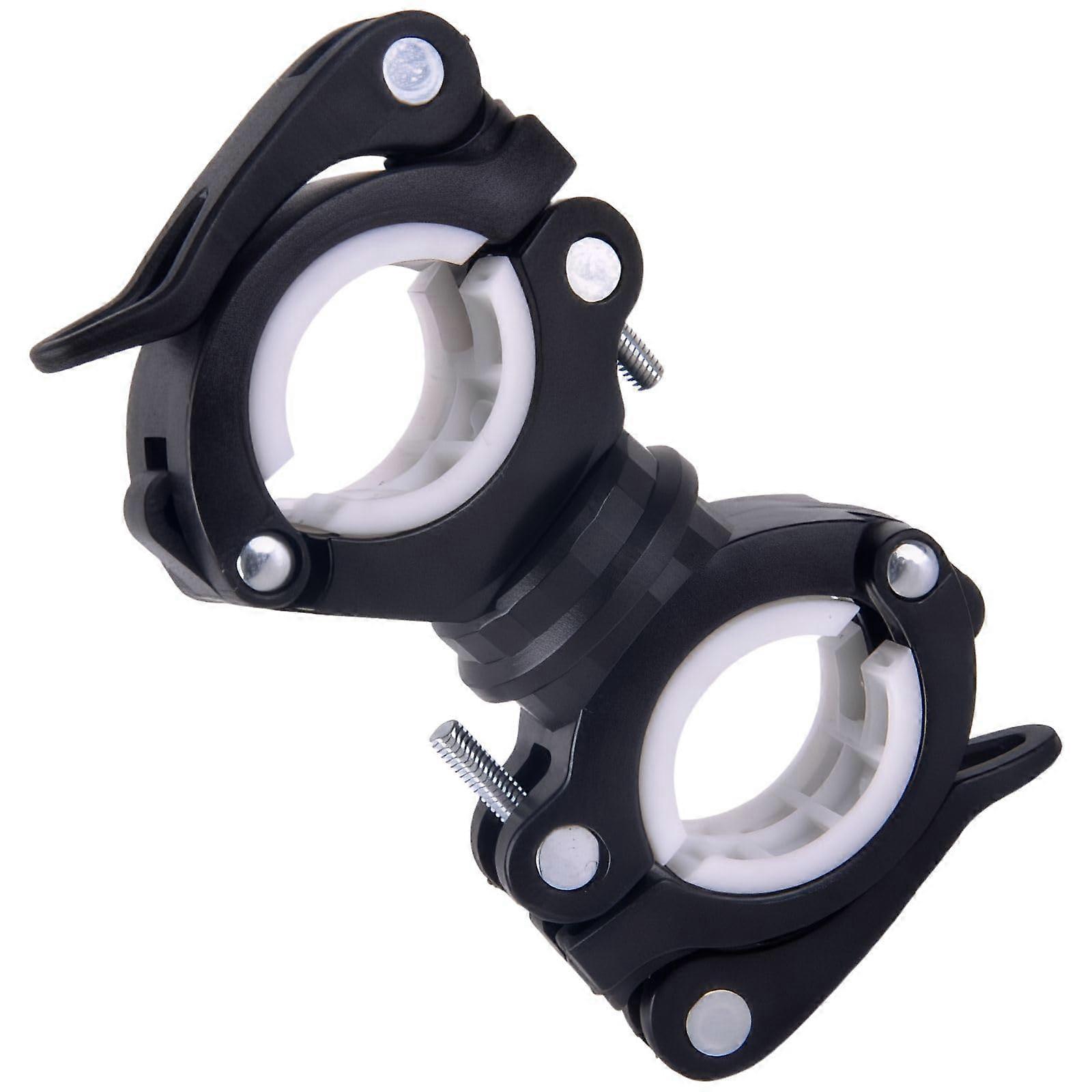 Bike Light Mount with QuickRelease Clamp, Adjustable Flashlight Holder for Cycling Handlebar White