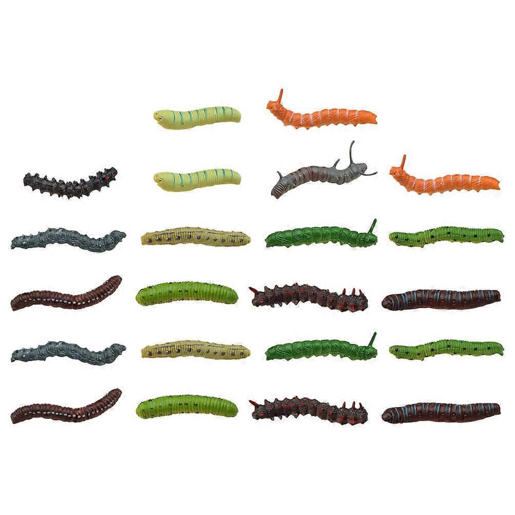Simulation Caterpillars Lifelike Toys for Prank Tricks 22Pcs Kit
