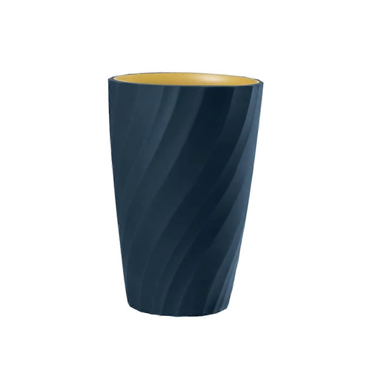 2pcs Double Layer Toothbrush Cup Retro Style Screw Thread Bathroom Tumbler Grey MultiPurpose Use