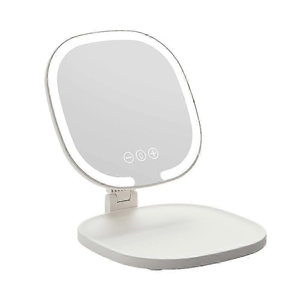 LED Makeup Mirror with Light, 1X/3X Magnification, Portable Foldable Travel