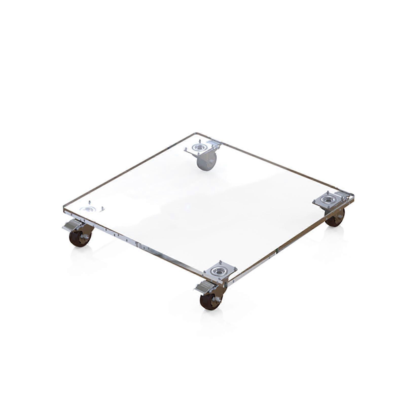 Clear Acrylic Display Case with Durable Wood Base, Stackable Cube Organizer for Collectibles 31x31cm