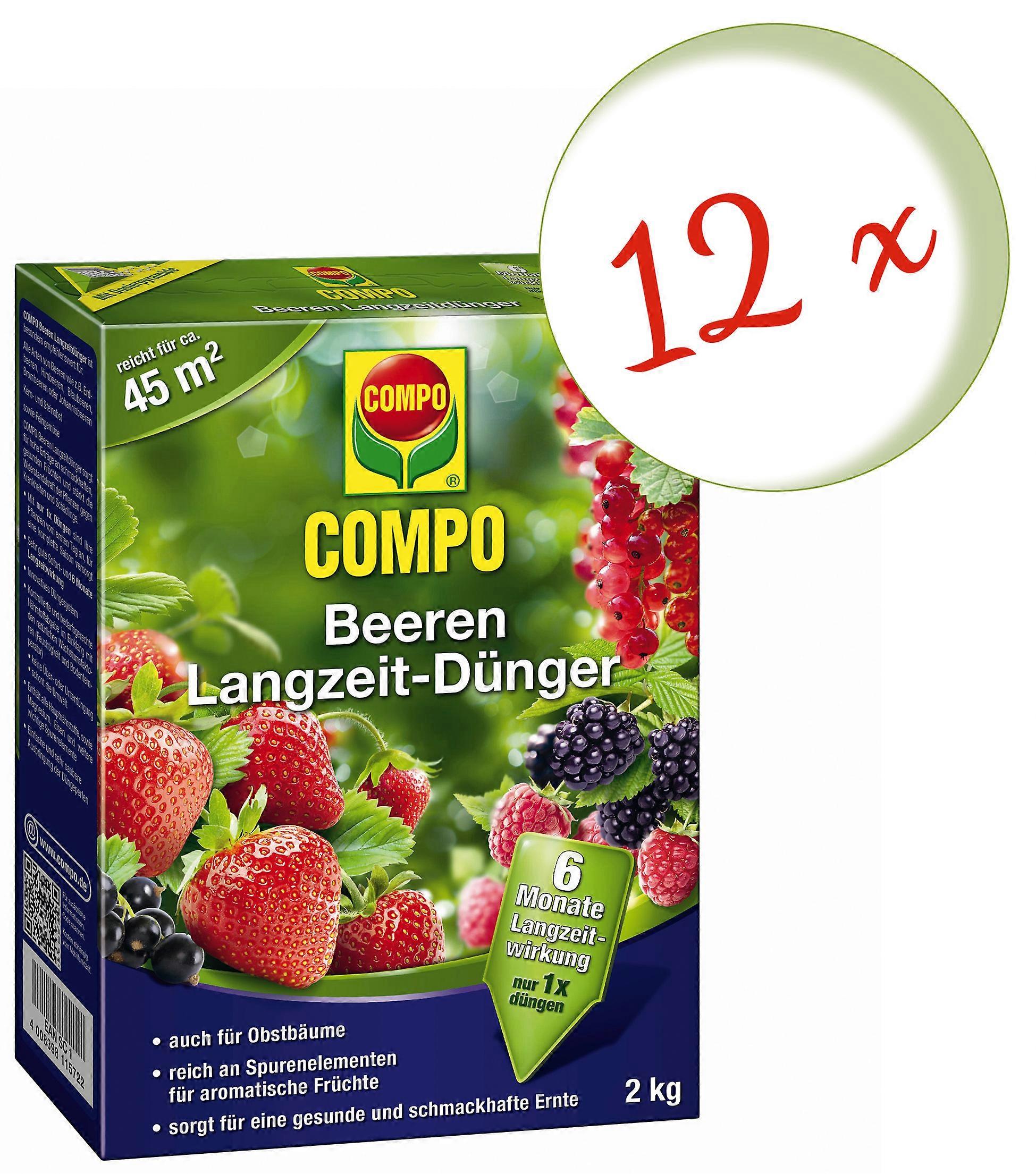 12 x COMPO berries slow-release fertilizer, 2 kg