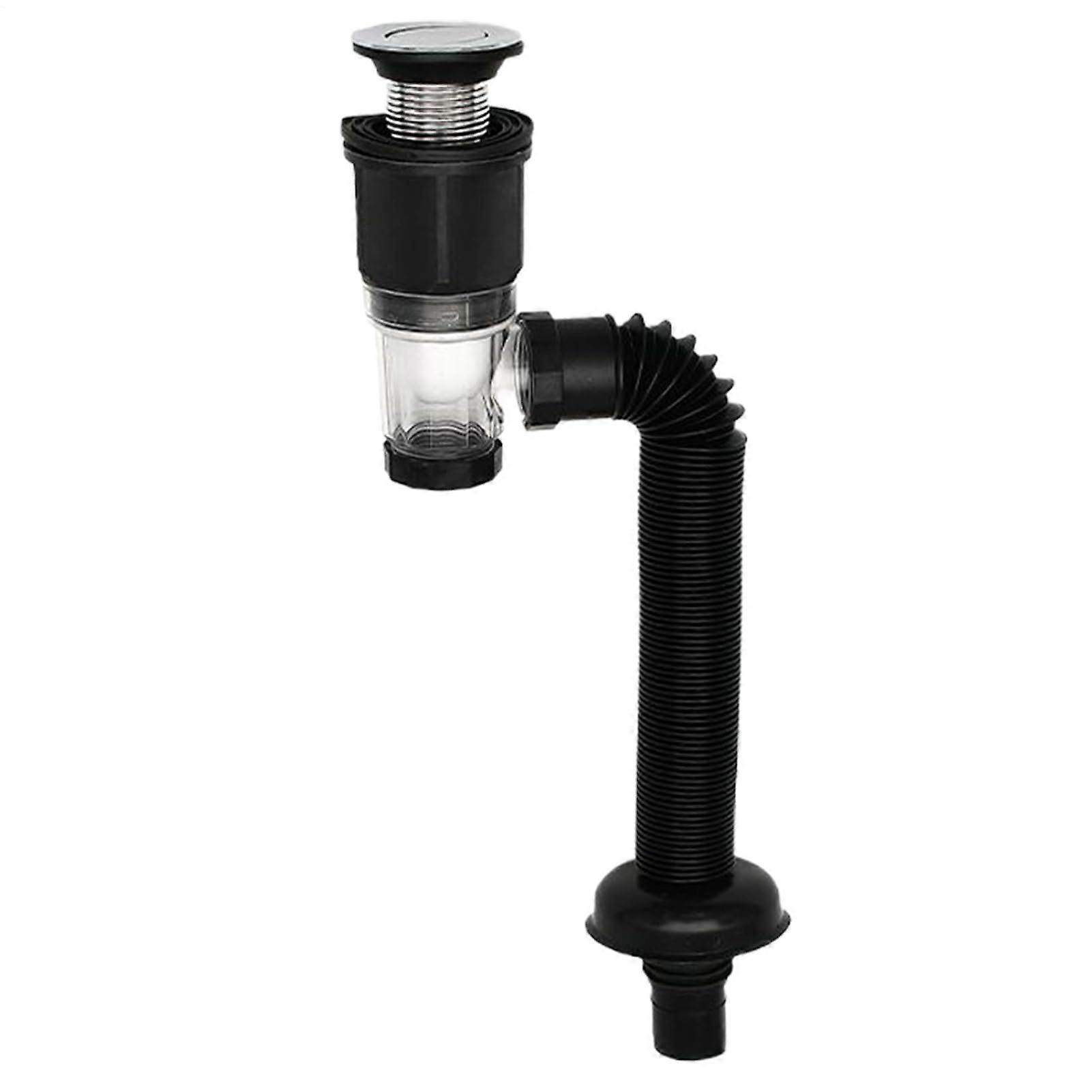 Flexible Sink Drain Pipe with Odor Blocking Seal, PTrap Hose for Kitchen Bathroom RV