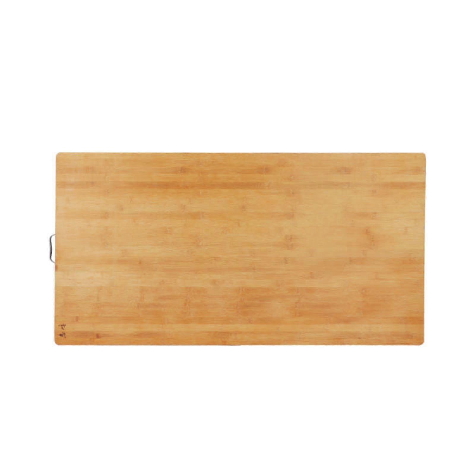 Extra Large Bamboo Cutting Board with Handle, Reversible Wooden Chopping Board for Kitchen Serving