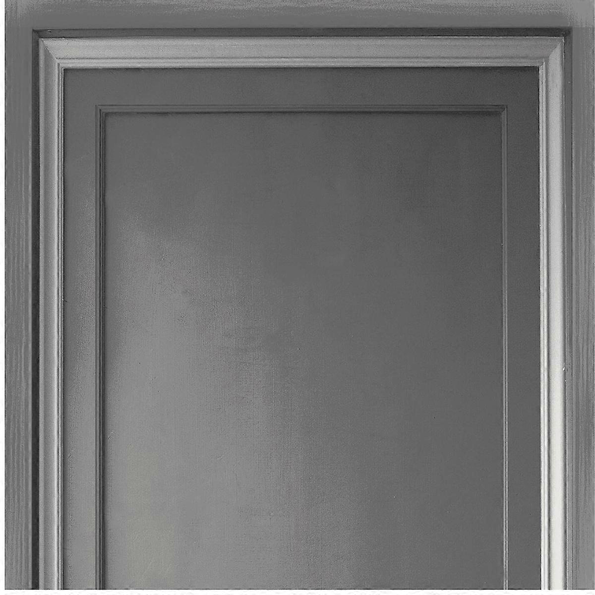 Grey Gilded Panel Wallpaper