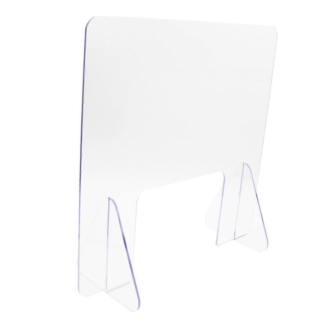 Clear Acrylic Sneeze Guard Desk Divider with Transaction Slot, Tool Installation, Quick Setup