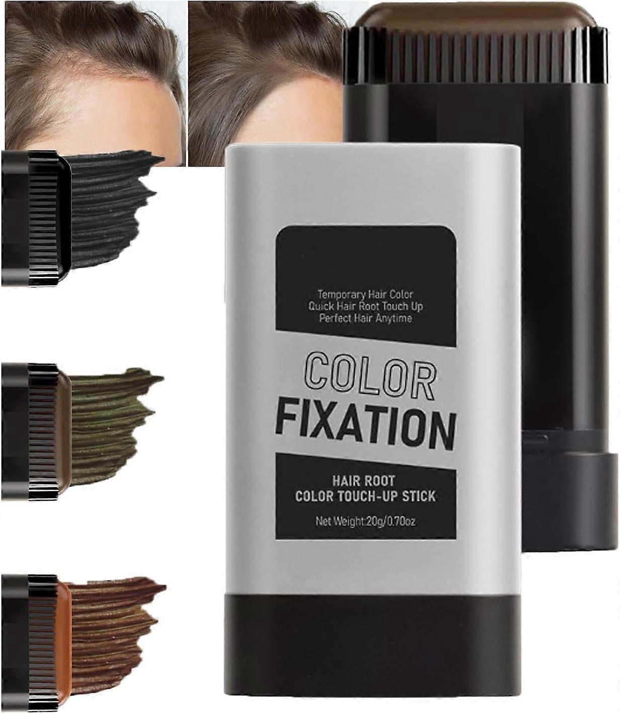 Hair Color Stick with BuiltIn Comb, Waterproof Root Touch Up, Fast Gray Coverage (#3)