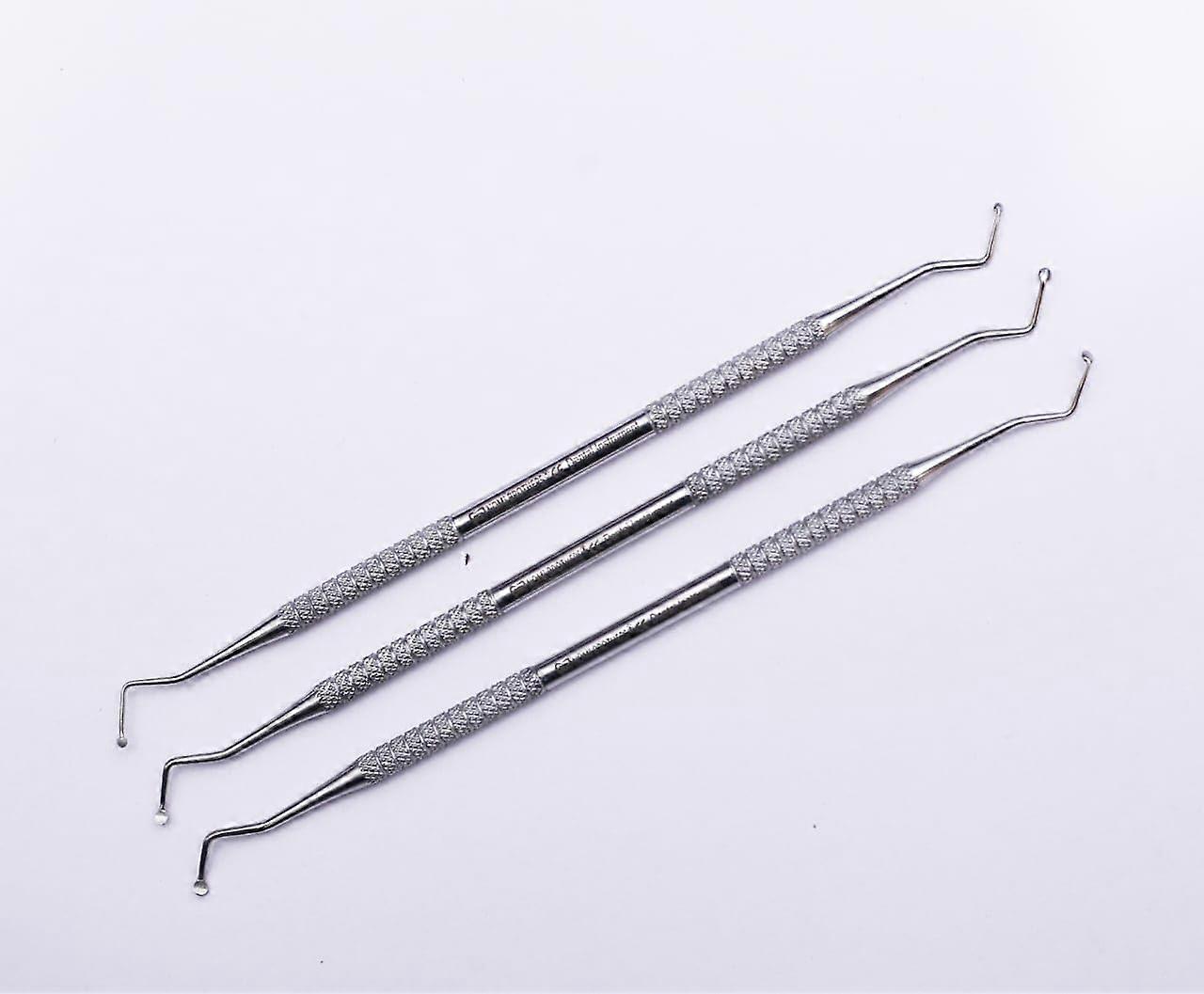 Dental Excavator Set  3  Double Ended Tools with Dual Precision Tips and Ergonomic Grip