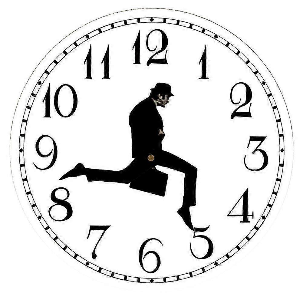 Inspired Silly Walk Wall Clock Creative Silent Mute Clock Wall Art