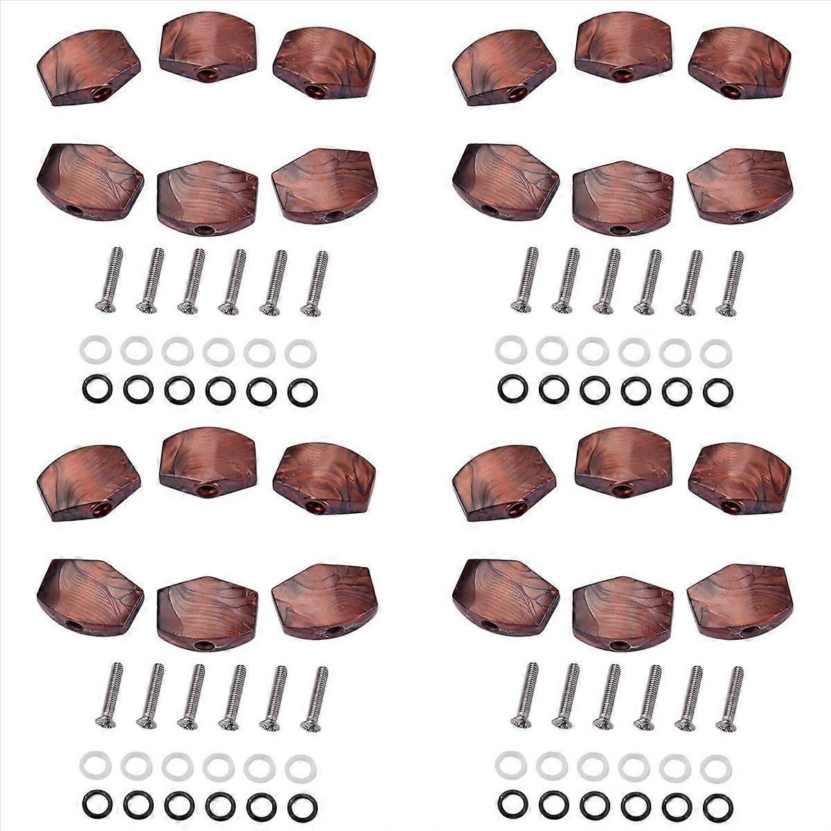 24 Pcs/Set Guitar Tuning Peg Buttons, Tuning Pegs Knobs Machine Heads Buttons for Guitar