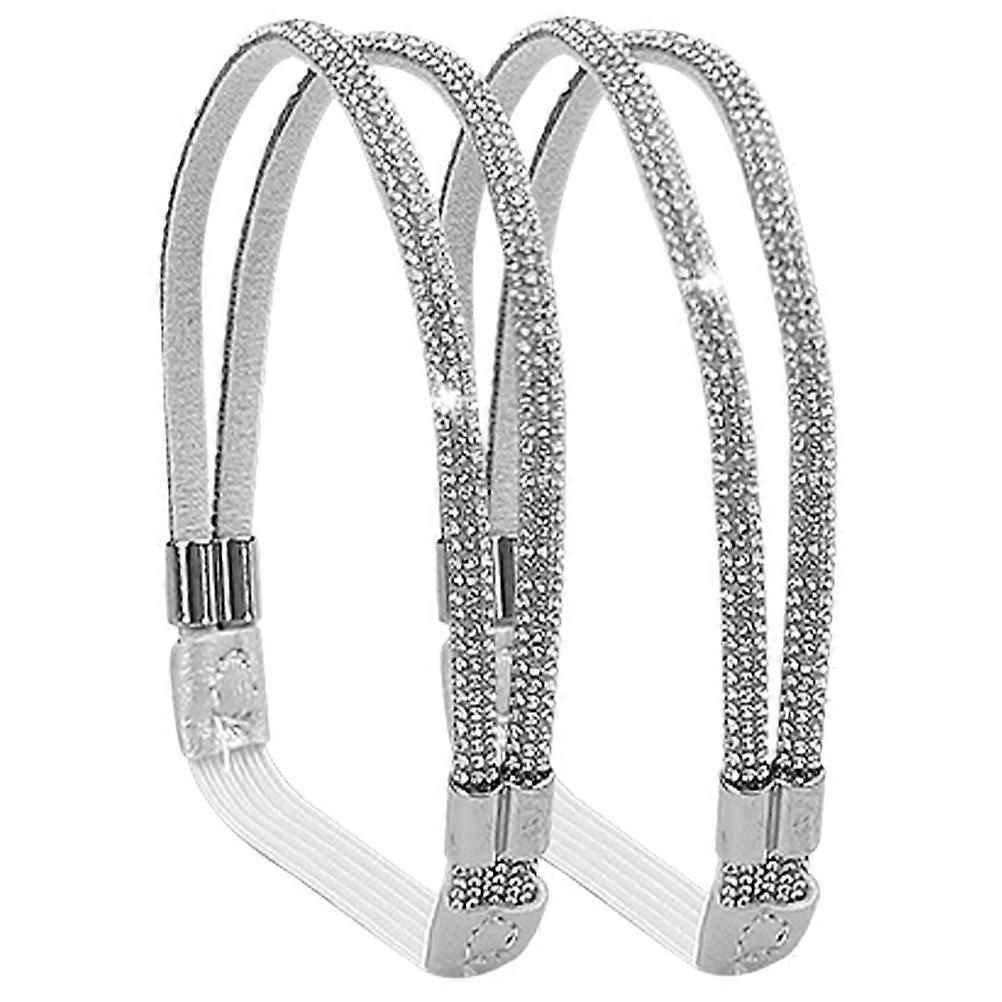 Verzierungsriemen für High Heels, 1 Paar, Silber