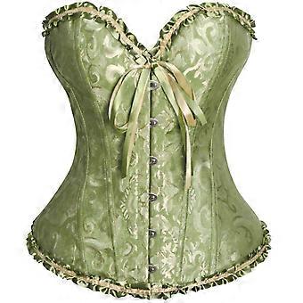 Hipattires Korsett-Tops für junge Mädchen zum Ausgehen, grünes Spitzenkorsett, Taillenformer, Bustier-Top, Push-up-Korsett für Damen
