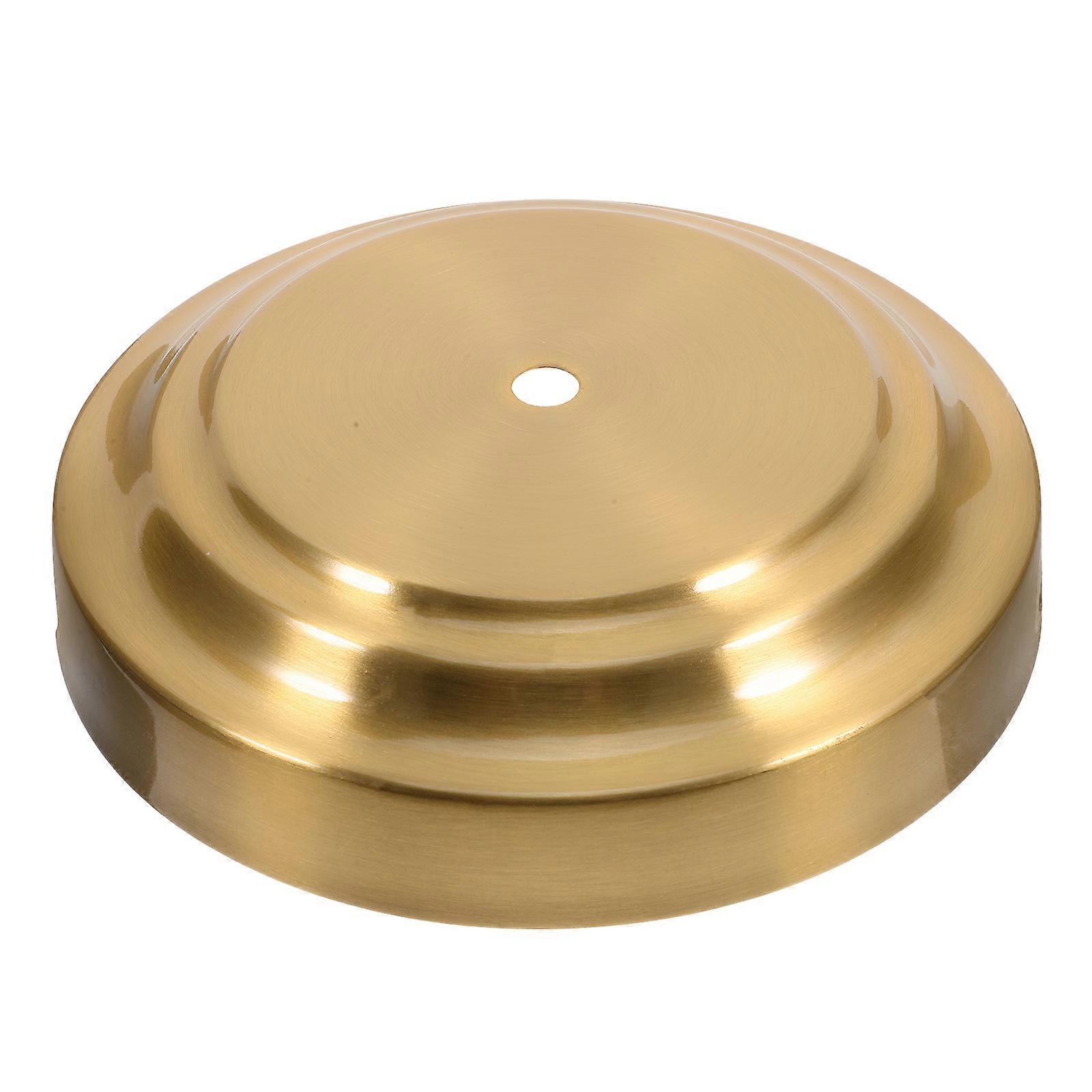 Copper Table Lamp Base for Office Use 2Pcs Golden Round Table Light