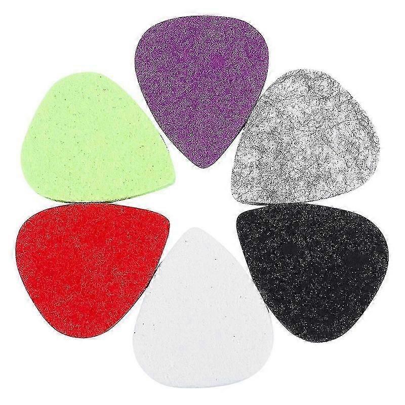 guitar picks wool felt 6pcs ukulele plectrum accessory