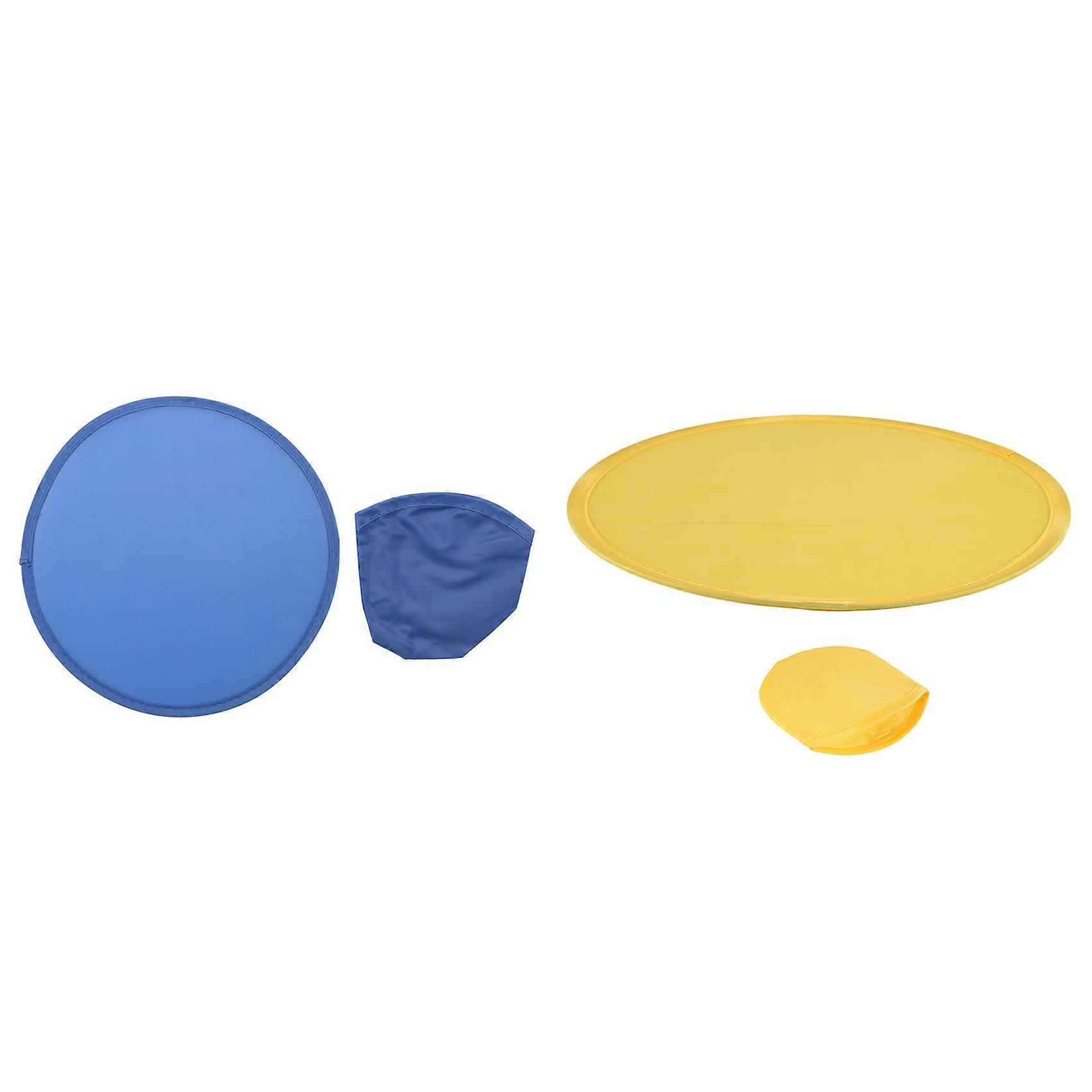 Foldable Round Fan-Blue & Foldable Round Fan-Yellow