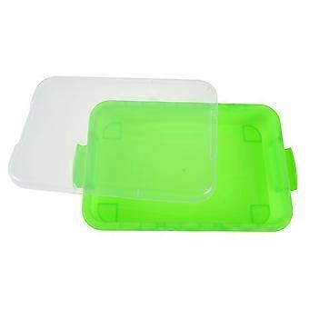 Draagbare Zandbak: Kinderen Sensorische Bak Plastic Zandbak Met Handvatten Kinderen Speelgoed Opbergdoos Voor Binnen Buiten Sensorische Activiteiten Lichtgroen