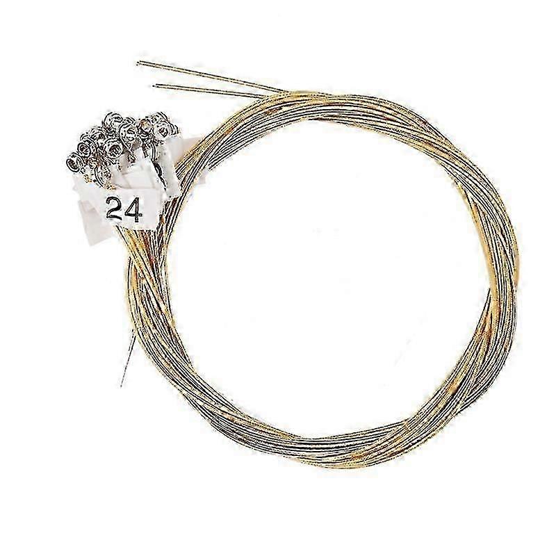 24 Strings Replacement Metal String for Lyre Harp, Replacement Strings, Brighter and More Durable,24Strings
