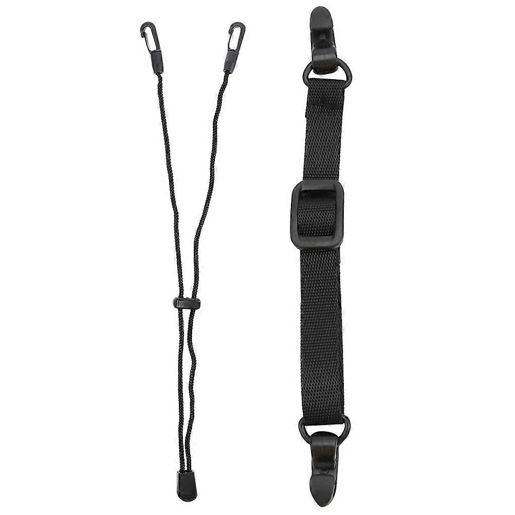 Black Ear Hook for Extension Strap 2Pcs Durable Plastic