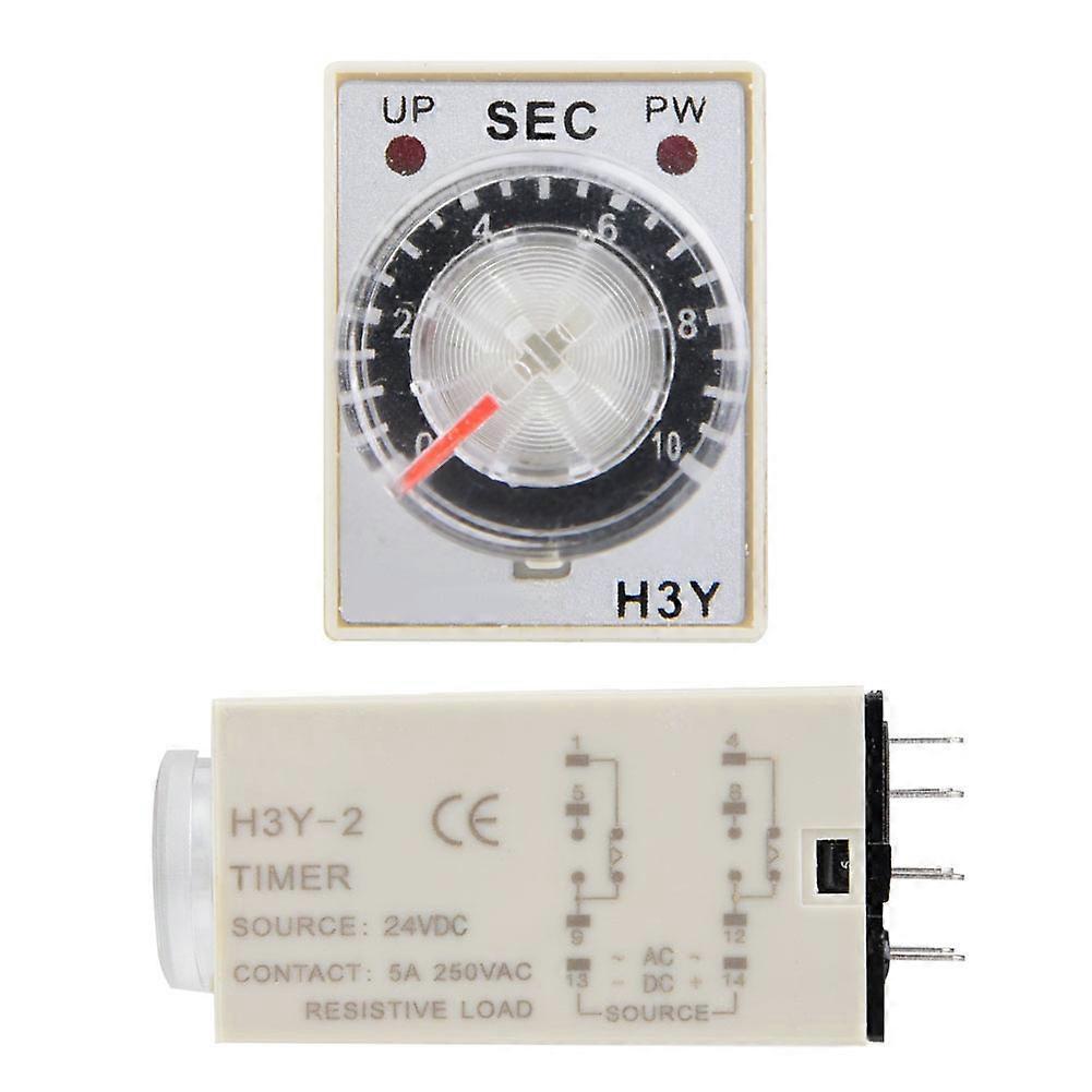 Time Relay 24V DC, H3Y-2 Delay Timer, Time Control Switch 10S