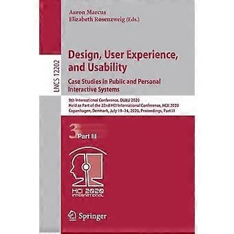Design User Experience And Usability. Case Studies In Public And Personal - Springer Nature B.V - Paperback - en Book