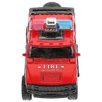 Kids Fire Truck Toy Simulated Fire Truck for Pull Back Fun 4Pcs Pack