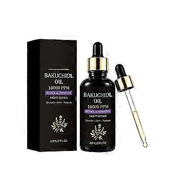 Aceite de bakuchiol 10000 PPM, aceite facial alternativo al retinol de origen vegetal, aceite facial reparador nocturno para líneas de expresión, firmeza y luminosidad, 60 ml
