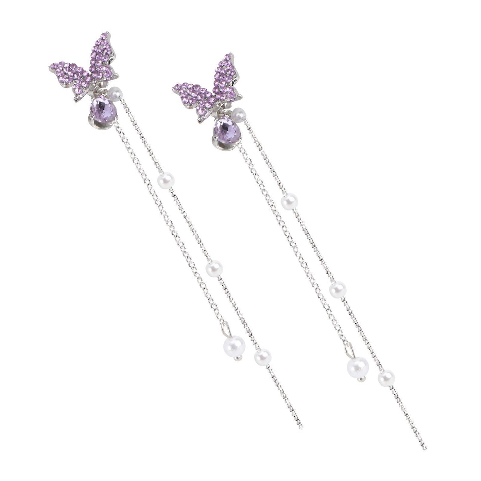 Orecchini a farfalla con nappine decorative (1 paio)
