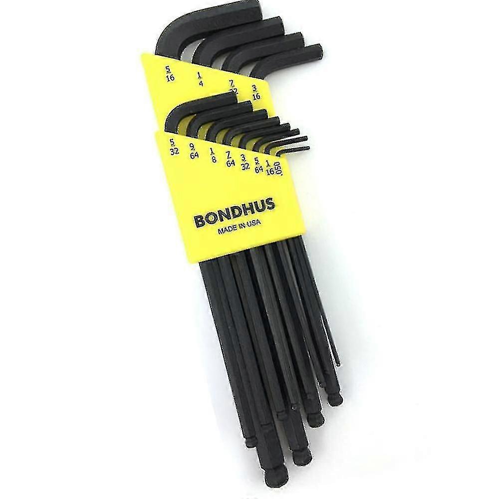 -angle Hex Key Set, 12 Pieces, Yellow