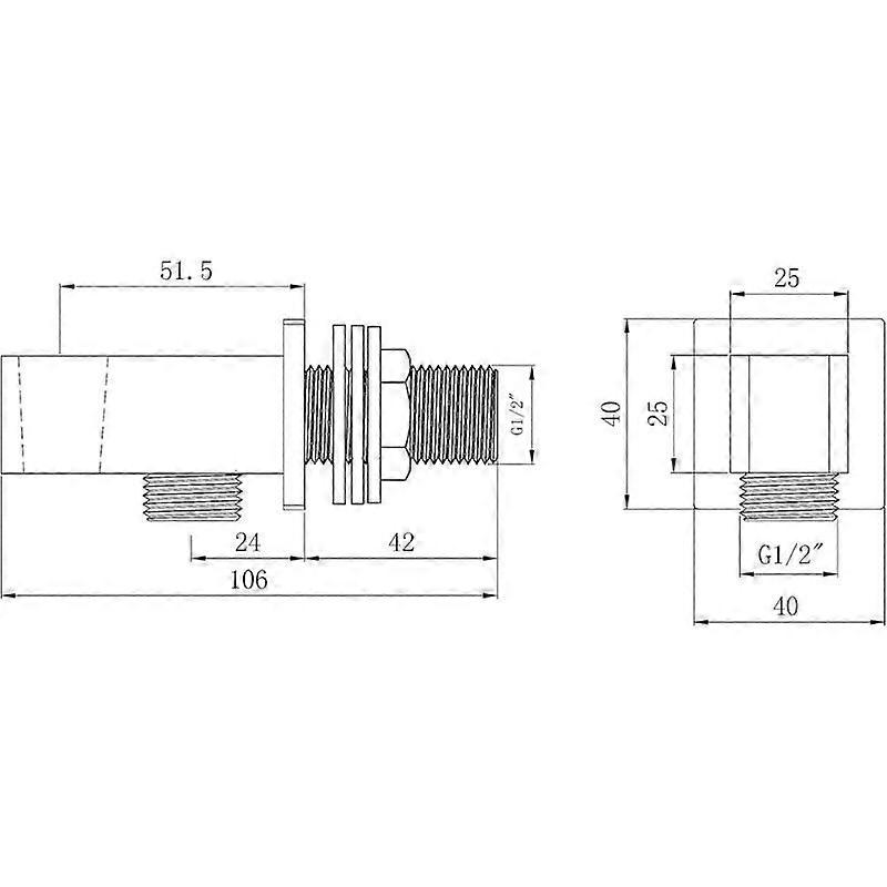 Wall Mount Bracket for Shower Elbow and Handset, Chrome