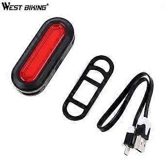 West Biking Vélo Arrière Feu Rechargeable Feux De Nuit Étanche Led Cyclisme Lampe Flash Casque Lumière Vélo Feu Arrière