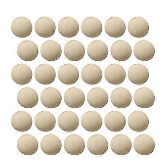 50pcs Unfinished Half Wooden Balls Mini Hemisphere Half Craft Balls for DIY Projects Kids Arts and Craft Supplies (Light Yellow 25mm)