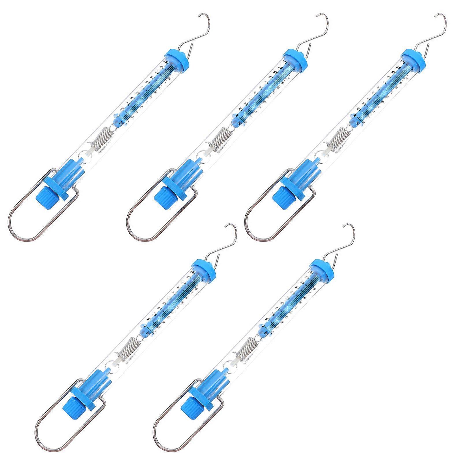 Hanging Tube Plastic Spring Scale for Teaching Science Projects 5Pcs