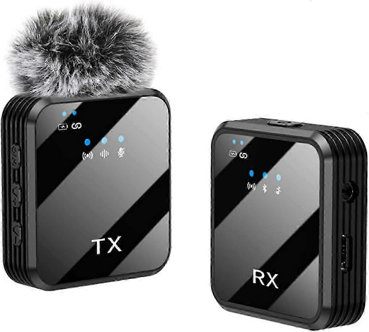Wireless Lavalier Microphone- Noise-Canceling Mic. Content Creator Essentials,for iPhone, Android and More