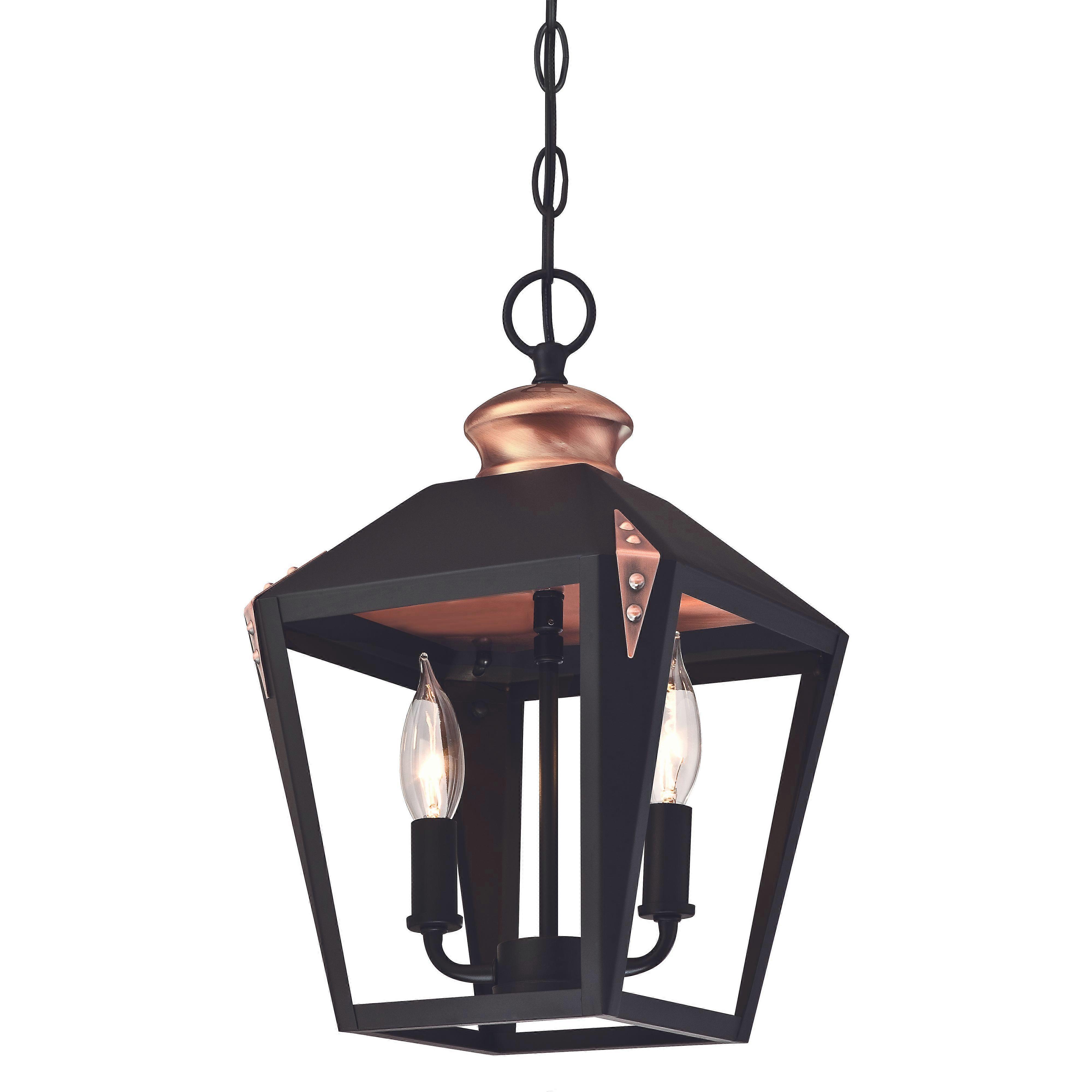 Two-Light Pendant Valery Black and Copper