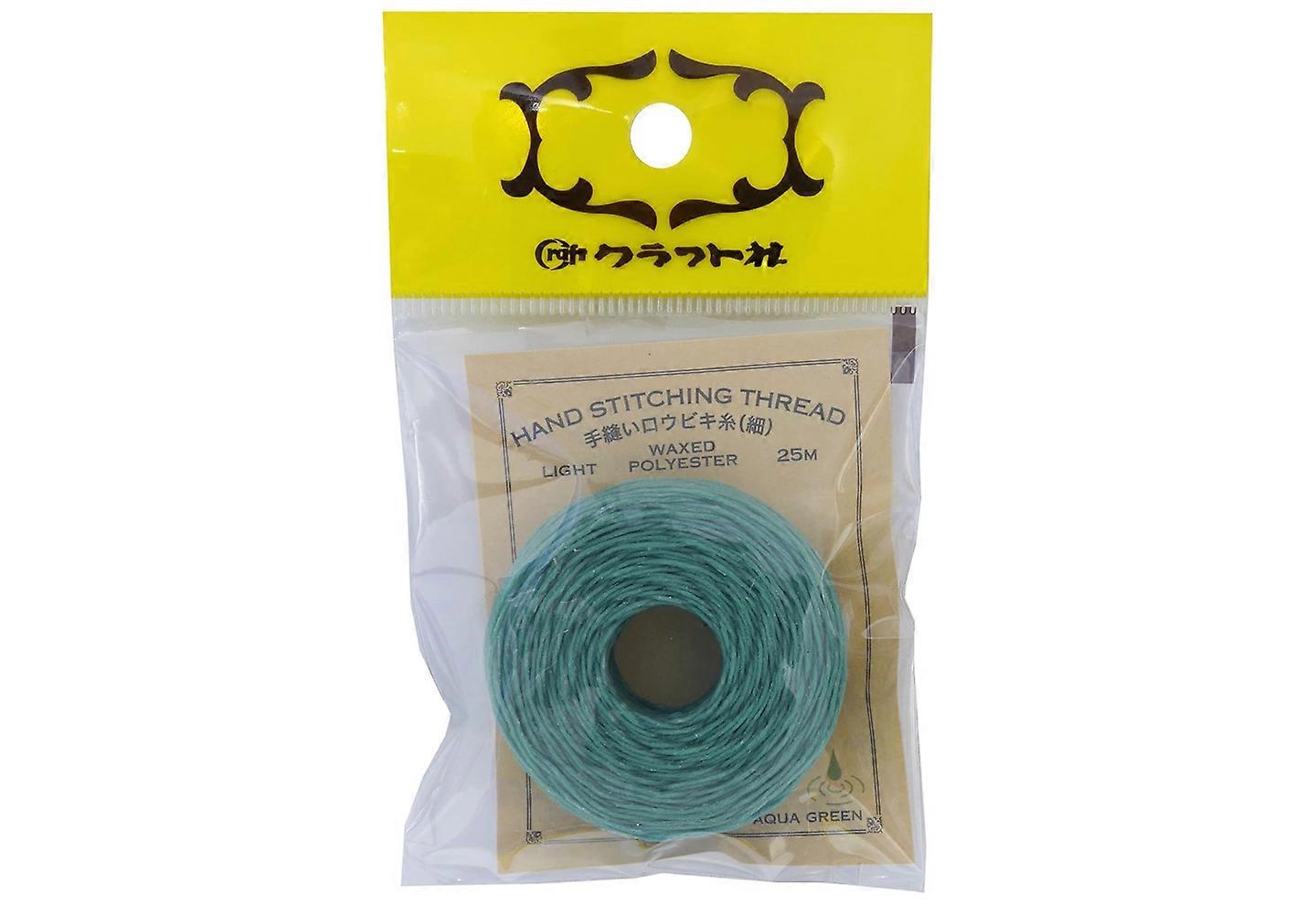 Craft Sha Leathercraft Waxed Polyester Stitching Leather Thread Aqua Green 25m