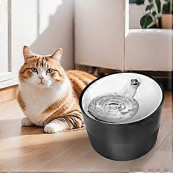 Ultra-Quiet 2.5L/84oz Stainless Steel Cat Water Fountain, Automatic Pet Water Dispenser with Four Fold Filtration, Encourages Hydration for Cats and S