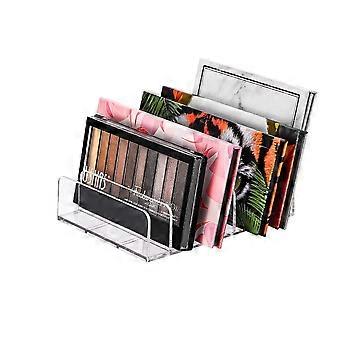 Acrylic Makeup Organizer with 7 Compartments for Clear Eyeshadow Storage and Compact Design