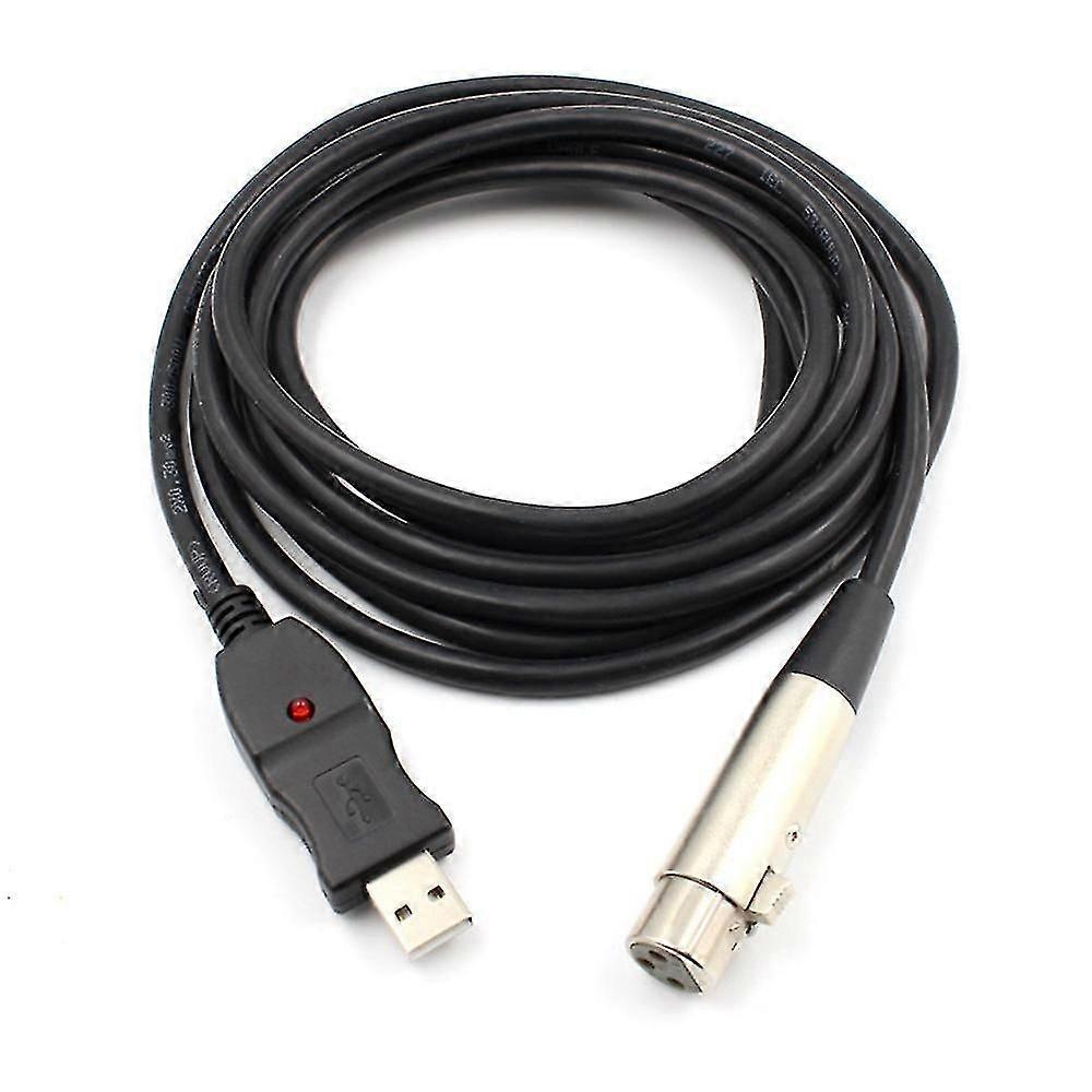 3 Meter USB XLR Microphone Cable, PC Computer Microphone Connect Cable