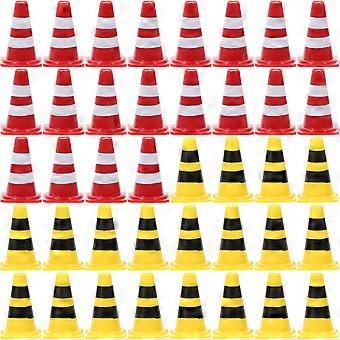 Traffic Cognitive Toy Mini Road Construction Cones for Kids Playing 40Pcs