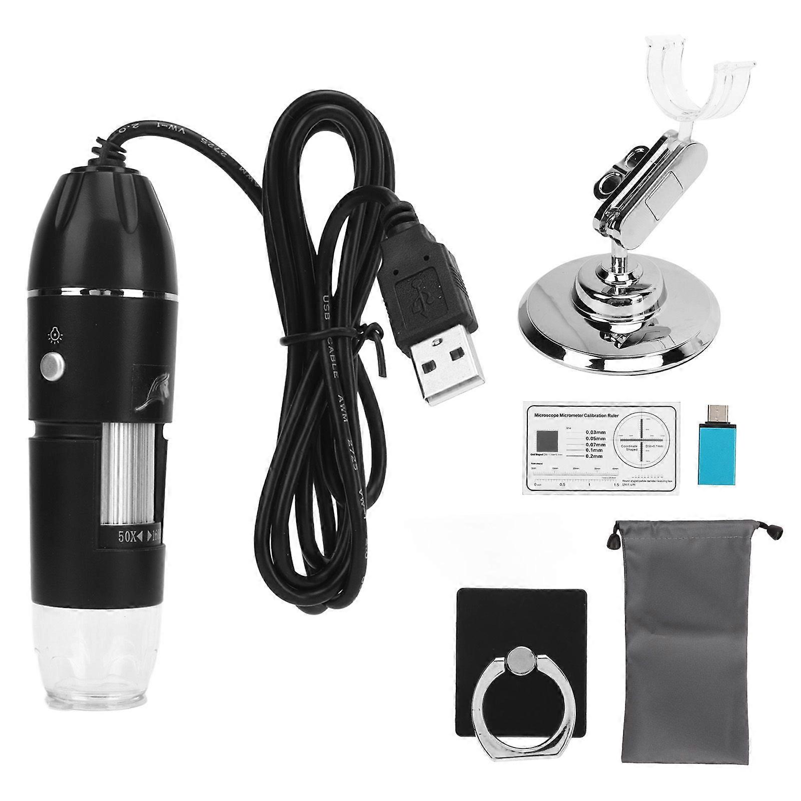 1600X Wireless Digital Microscope Handheld USB HD Inspection Microscope With Stand Compatible With Android Phone
