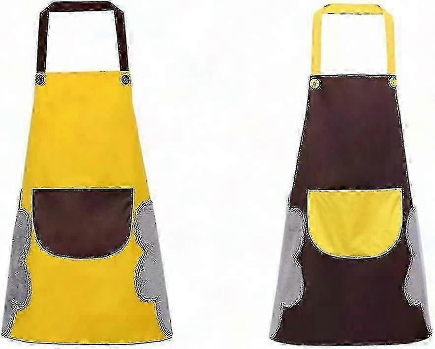2 Pcs Apron With Large Pocket compatible with Cooking