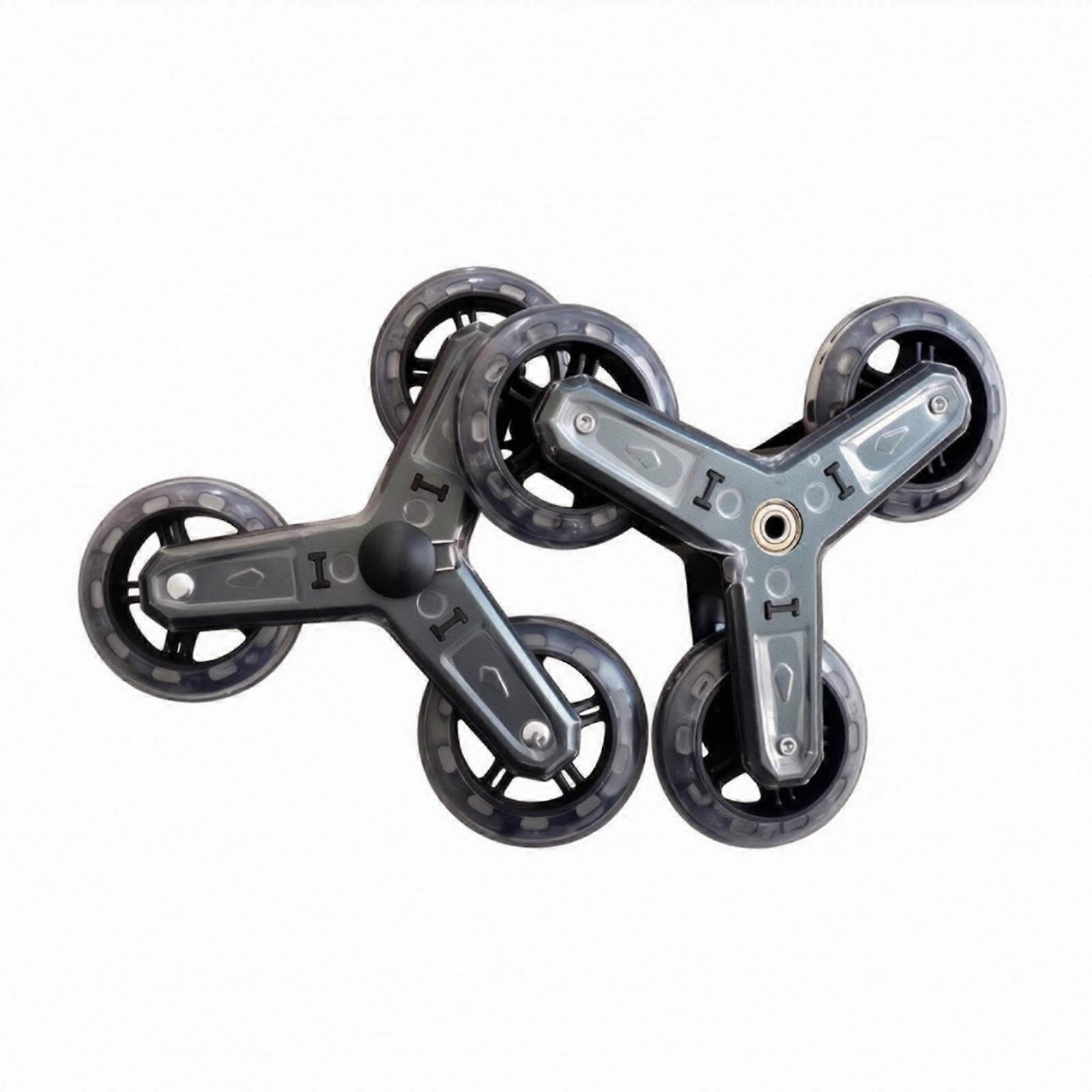 Triangle Replacement Casters Translucent Three-Wheel Caster Noiseless Triangular